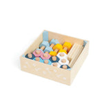 Bigjigs Toys Wooden Nuts and Bolts Construction Toy Set in Crate 20 Pieces