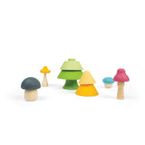 Bigjigs Toys Forest Friends Silicone and Wooden Montessori Stacking Toy Set 12 Months+