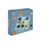 Bigjigs Toys Wooden Tic Tac Toe Noughts and Crosses Board Game with Silicone Pieces