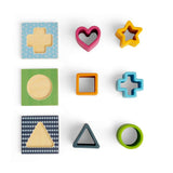 Bigjigs Toys Simply Scandi Feel and Find Silicone and Wooden Shape Sorter Game 9 Pieces