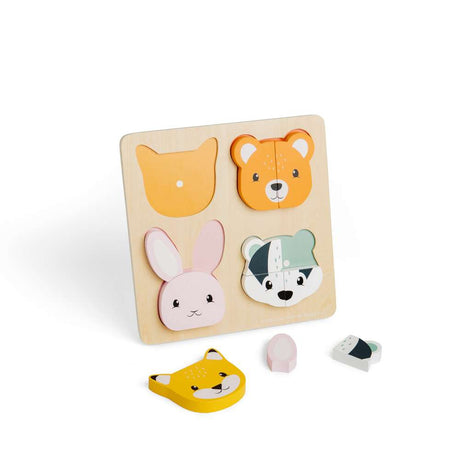 Bigjigs Toys Woodland Counting Wooden Puzzle Educational Toy for Toddlers 12 Months Plus 10 Pieces