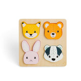Bigjigs Toys Woodland Counting Wooden Puzzle Educational Toy for Toddlers 12 Months Plus 10 Pieces