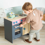 Bigjigs Toys Simply Scandi Kitchen Wooden Play Kitchen with Accessories