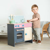 Bigjigs Toys Simply Scandi Kitchen Wooden Play Kitchen with Accessories