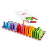 Bigjigs Toys Wooden Rainbow Counting Sticks Educational Toddler Toy for 18 Months Plus