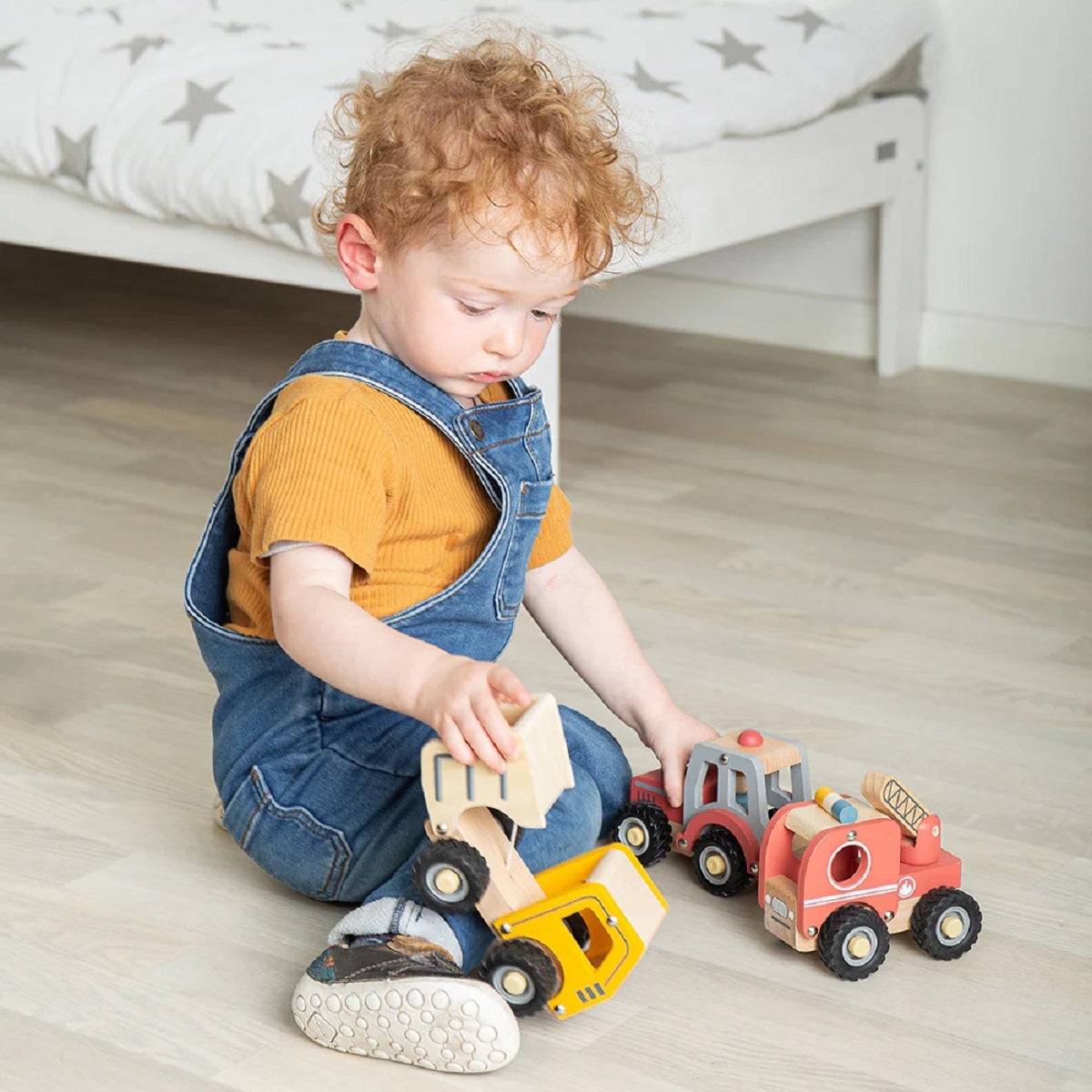 Mini Wooden Fire Truck
