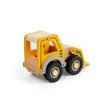 Bigjigs Toys Mini Digger Wooden Construction Toy for Kids 12 Months Plus