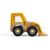 Bigjigs Toys Mini Digger Wooden Construction Toy for Kids 12 Months Plus