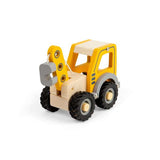 Bigjigs Toys Wooden Mini Crane Truck Eco Friendly Toy for 12 Months Plus