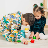 Bigjigs Toys Wooden Microscope for Kids with 14 Play Pieces and 3 Lenses