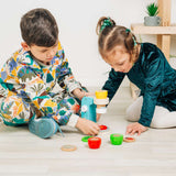 Bigjigs Toys Wooden Microscope for Kids with 14 Play Pieces and 3 Lenses