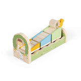 Bigjigs Toys Wooden Squirrel Ramp Sorter Toy with 8 Play Pieces and Silicone Shapes for 12 Months Plus