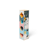Bigjigs Toys Arctic Tower Puzzle Silicone and Wooden Stacking Toy Shape Sorter for Toddlers