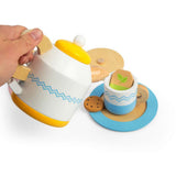 Bigjigs Toys Wooden Tea Set For Two Kids Role Play Kitchen Toy 18 Months Plus
