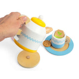 Bigjigs Toys Wooden Tea Set For Two Kids Role Play Kitchen Toy 18 Months Plus