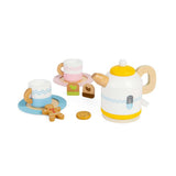 Bigjigs Toys Wooden Tea Set For Two Kids Role Play Kitchen Toy 18 Months Plus