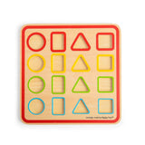 Bigjigs Toys Wooden Shape Puzzle Matching Game with 17 Play Pieces for Toddlers 12 Months Plus