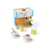 Bigjigs Toys Wooden Coffee Maker Pretend Play Kitchen Set with 11 Accessories