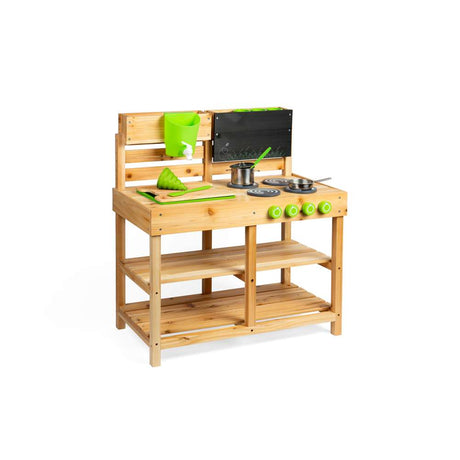 Bigjigs Toys Wooden Mud Kitchen for Kids with Accessories and FSC Wood