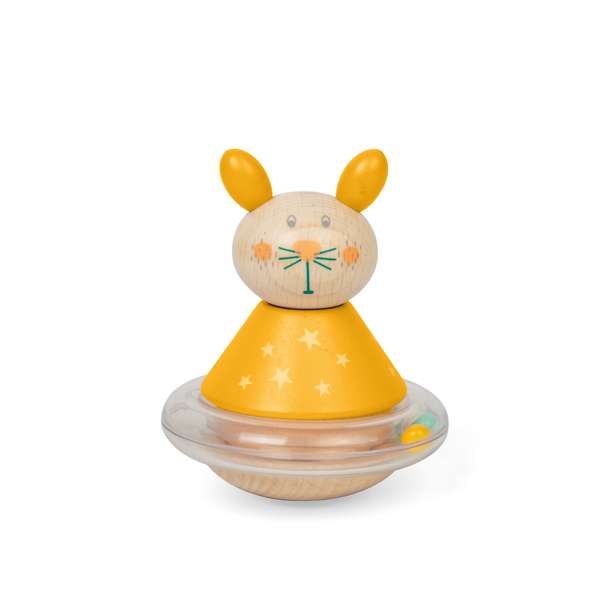 Bigjigs Toys Roly-Poly Rabbit Wooden Baby Rattle Toy Suitable from Birth