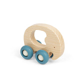 Bigjigs Toys Wooden Elephant Mini Animal Push Along Toy for Babies and Toddlers 12 Months Plus