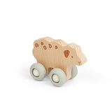 Bigjigs Toys Wooden Sheep Farm Animal on Wheels Toddler Push Toy 12 Months Plus