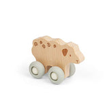 Bigjigs Toys Wooden Sheep Farm Animal on Wheels Toddler Push Toy 12 Months Plus
