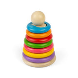 Bigjigs Toys Wooden Secret Shape Stacker Stacking Toy with 16 Play Pieces
