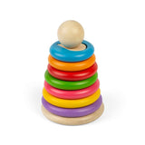 Bigjigs Toys Wooden Secret Shape Stacker Stacking Toy with 16 Play Pieces