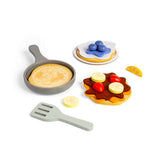 Bigjigs Toys Wooden Pancake Set Kids Kitchen Role Play Toy with 16 Pieces