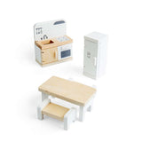 Bigjigs Toys Wooden Dolls House Kitchen Set 5 Pieces 3+ Years