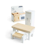 Bigjigs Toys Wooden Dolls House Kitchen Set 5 Pieces 3+ Years