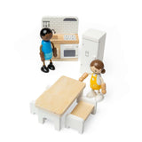 Bigjigs Toys Wooden Dolls House Kitchen Set 5 Pieces 3+ Years