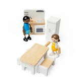 Bigjigs Toys Wooden Dolls House Kitchen Set 5 Pieces 3+ Years