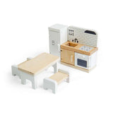 Bigjigs Toys Wooden Dolls House Kitchen Set 5 Pieces 3+ Years