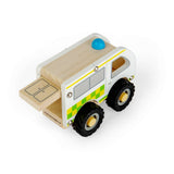 Bigjigs Toys Mini Wooden Ambulance Toy Vehicle for Toddlers 12 Months Plus