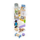 Bigjigs Toys Wooden Dolls House Furniture Set 31 Play Pieces
