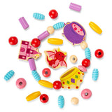 Bigjigs Toys Mystical Magic Jewellery Set Wooden Bead Kit 164 Pieces