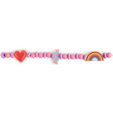 Bigjigs Toys Cheerful Charms Wooden Jewellery Making Kit with 164 Beads for Kids 3 Years plus