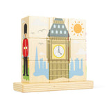 Bigjigs Toys London Wooden Stacking Blocks Toy for 1 Year Olds