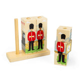 Bigjigs Toys London Wooden Stacking Blocks Toy for 1 Year Olds