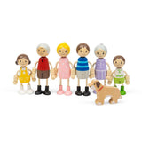 Bigjigs Toys Wooden Generational Family Doll House Figures Set 7 Pieces