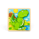 Bigjigs Toys Chunky Lift Out T-Rex Wooden Toddler Puzzle 5 Pieces 10 Months Plus