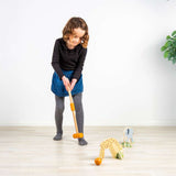Bigjigs Toys Jungle Croquet Set Wooden Animal Garden Game for Kids 10 Pieces