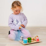 Bigjigs Toys Wooden Breakfast in Bed Tray Set with 28 Play Food Pieces