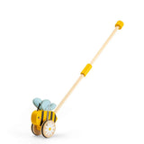 Bigjigs Toys Wooden Bee Push Along Walking Toy 12 Months Plus