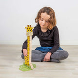 Bigjigs Toys Counting Wobble Neck Giraffe Wooden Stacking Toy for Early Maths Learning 7 Pieces 12 Months Plus