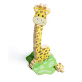 Bigjigs Toys Counting Wobble Neck Giraffe Wooden Stacking Toy for Early Maths Learning 7 Pieces 12 Months Plus