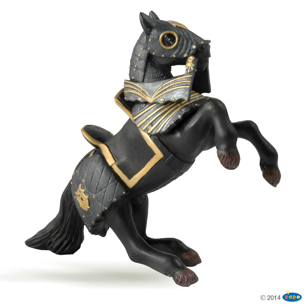 Knight In Black Armour and Horse
