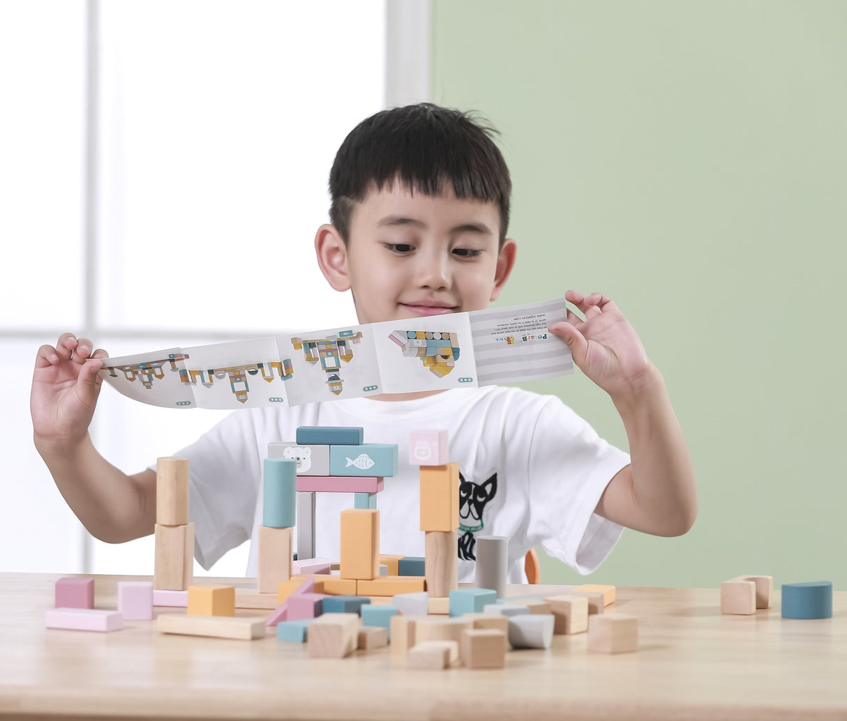 Wooden Building Blocks - 60 Pieces